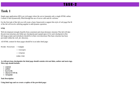 task 8/spa task screenshot