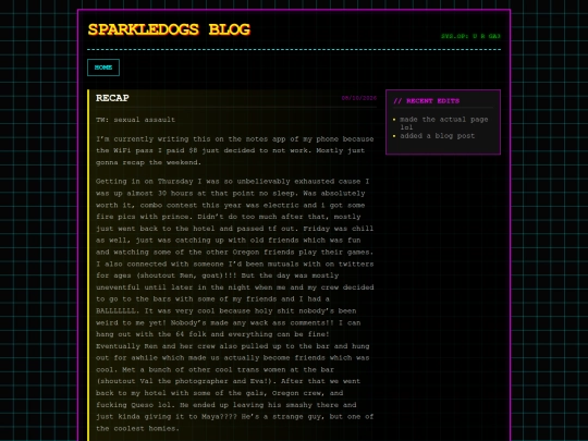 blog screenshot