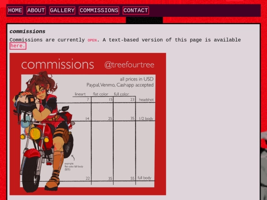 tree pages/commissions screenshot