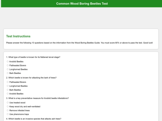 Common_Wood_Boring_Beetles_Test screenshot