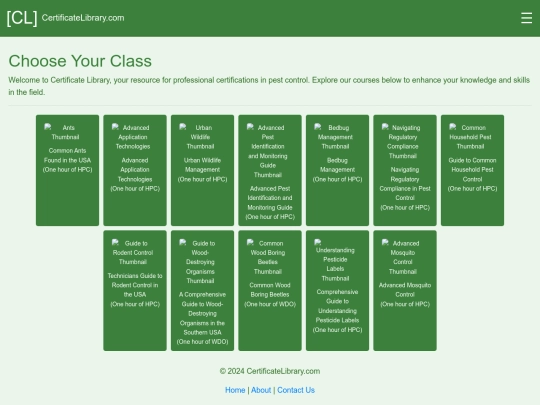 Georgia/Pest Control/Classes screenshot