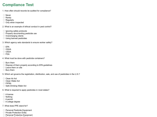 Navigating_Regulatory_Compliance_in_Pest_Control_Test screenshot