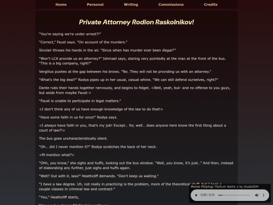 writing screenshot