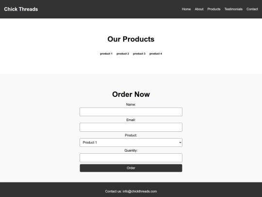 products screenshot