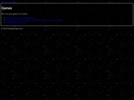 zones/games screenshot