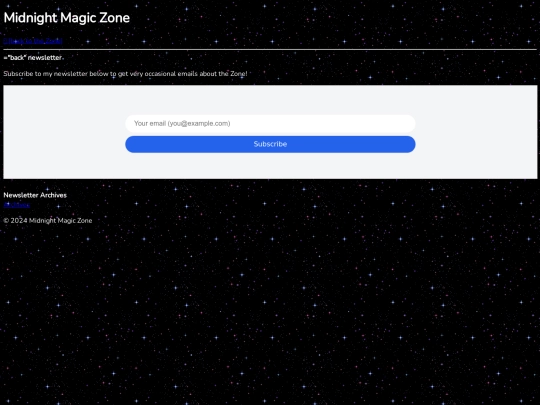 zones/newsletter screenshot