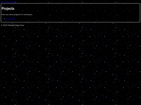 zones/projects screenshot