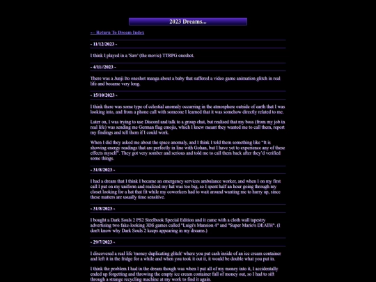 personal/dreams/2023 screenshot