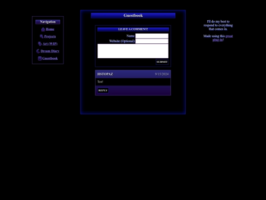 personal/guestbook/main screenshot