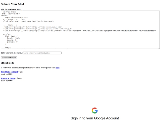 modpage screenshot