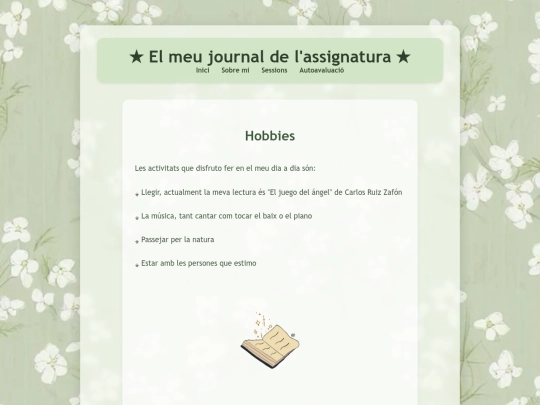 sobre/hobbies screenshot