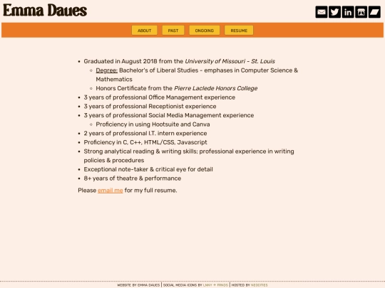resume screenshot