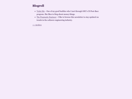 links screenshot