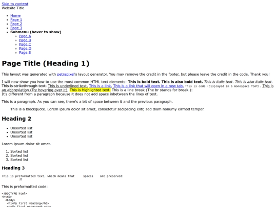 index screenshot