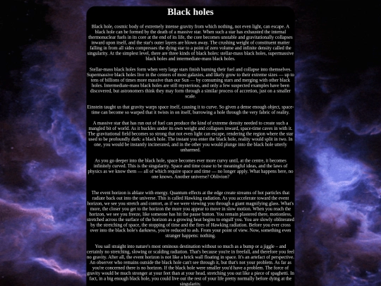 blackhole screenshot