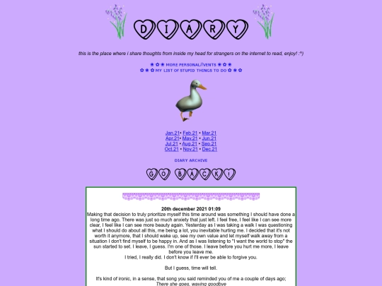 diary screenshot