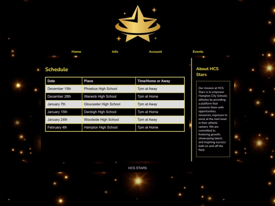 schedule screenshot