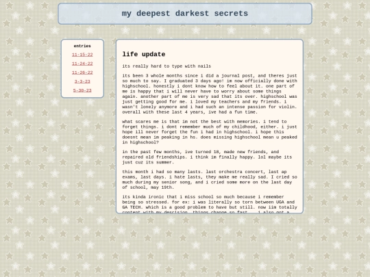 diary/5-30-23 screenshot
