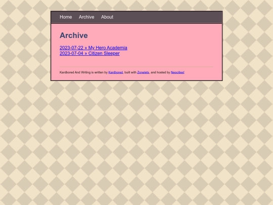 blog/archive screenshot