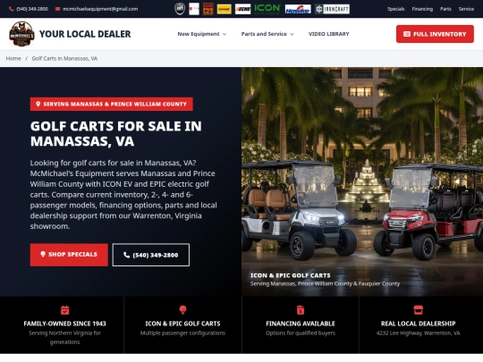 golf-carts-manassas-va screenshot