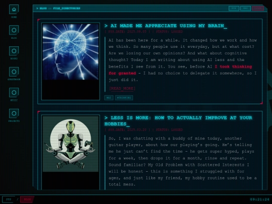 blog screenshot