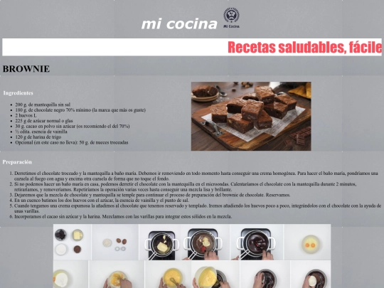 recetas de cocina/brownie screenshot