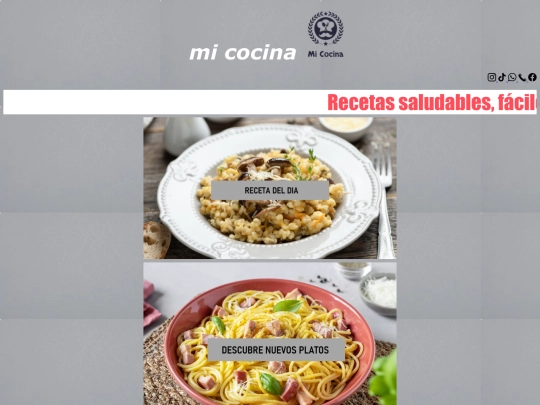 recetas de cocina/inicio screenshot