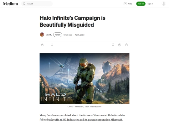 blog/reviewing-halo-infinite-14bc4e145ff6 screenshot