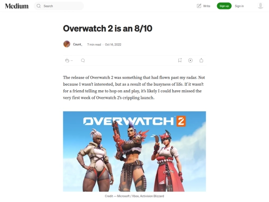 blog/reviewing-overwatch-2-its-an-8-10-40358604568b screenshot
