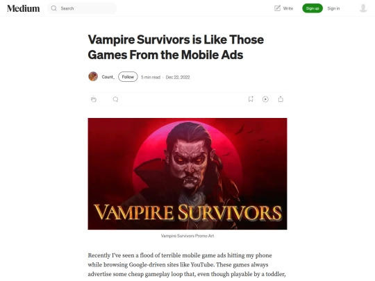 blog/reviewing-vampire-survivors-d737e966813 screenshot