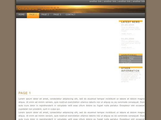 su-themes/orange_sunset/page1 screenshot