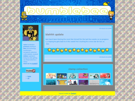 system pages/bee screenshot