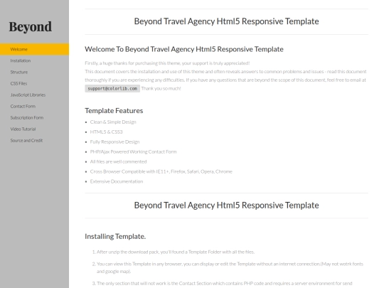 demo/Beyond Travel Agency-doc screenshot
