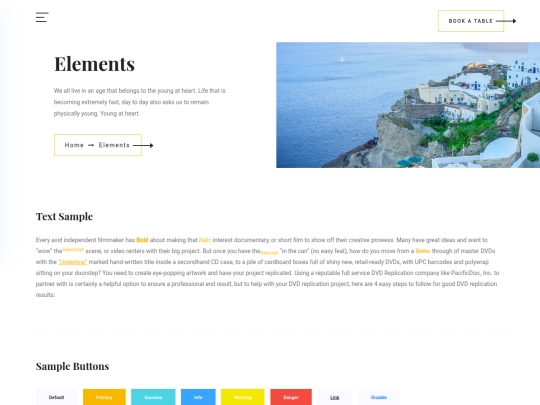 demo/elements screenshot