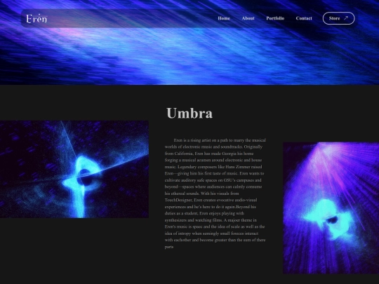 Umbra page screenshot