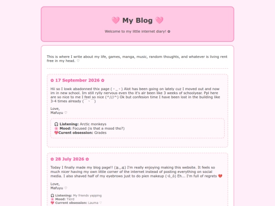 blog screenshot