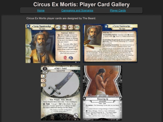 campaigns/circusexmortis/circus_playercards screenshot