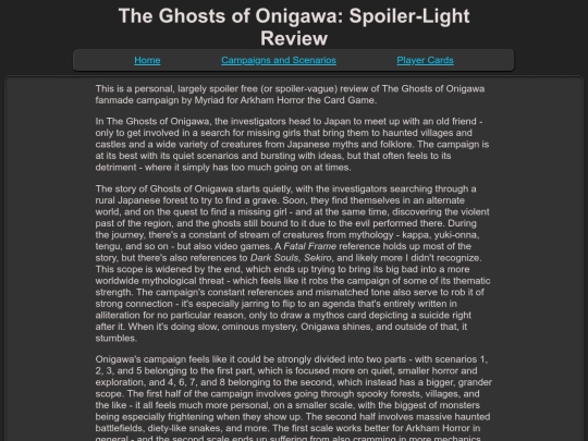 campaigns/ghostsofonigawa/onigawa_review screenshot