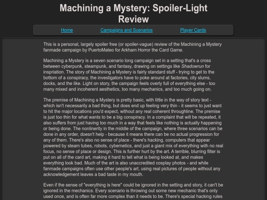 campaigns/machiningamystery/machiningamystery_review screenshot