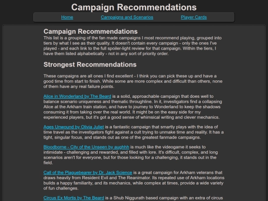 recommendations screenshot