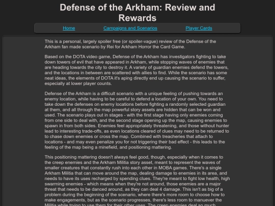 standalone/defenseofthearkham screenshot