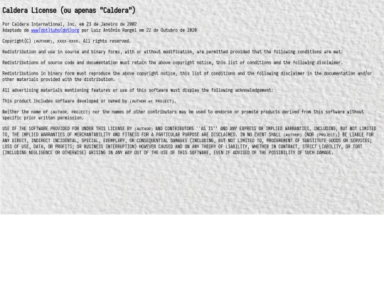 _arquivos/licencas/copycenter/CALDERA_LICENSE screenshot