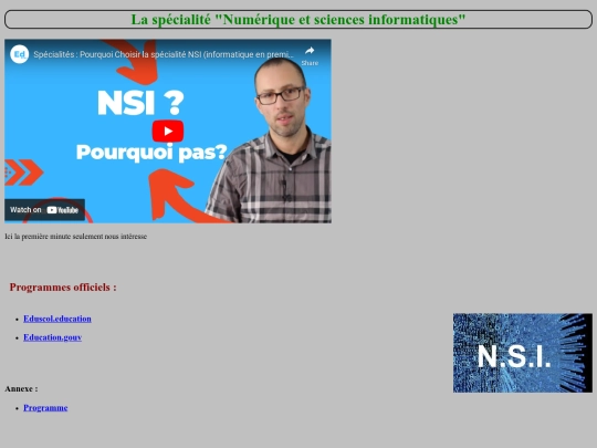 Programmes officiels screenshot
