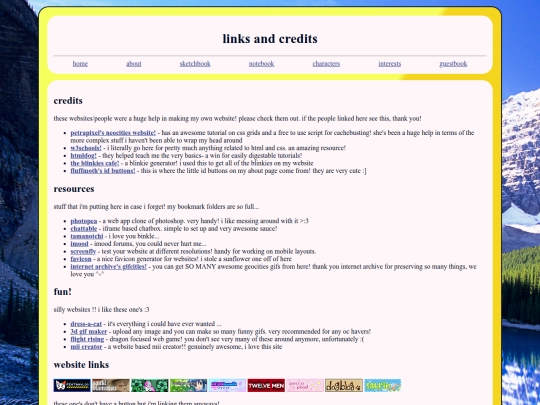 links screenshot