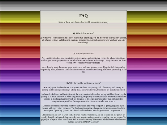 FAQ screenshot