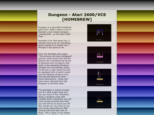 Reviews/Games/dungeon2600 screenshot