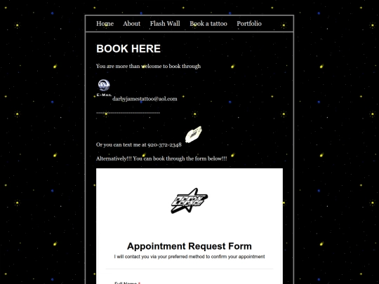 booking screenshot