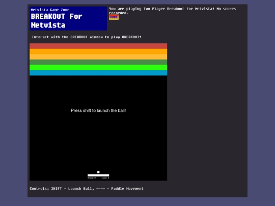 netvistapark/games/breakout screenshot