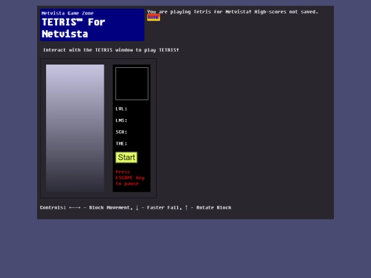 netvistapark/games/tetris screenshot