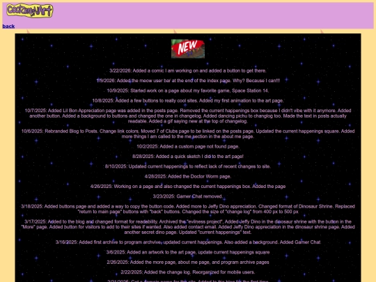 changelog/changelog screenshot